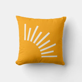 Cojín Decorativo Pillow - naranja de 16" x 16" con marca logarca