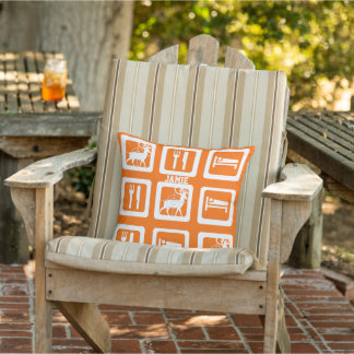 Cojín Decorativo Pillow Naranja de la cacería de sueño personalizad