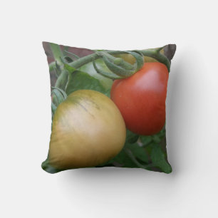 Cojín Decorativo Pillow naranja y tomates rojos