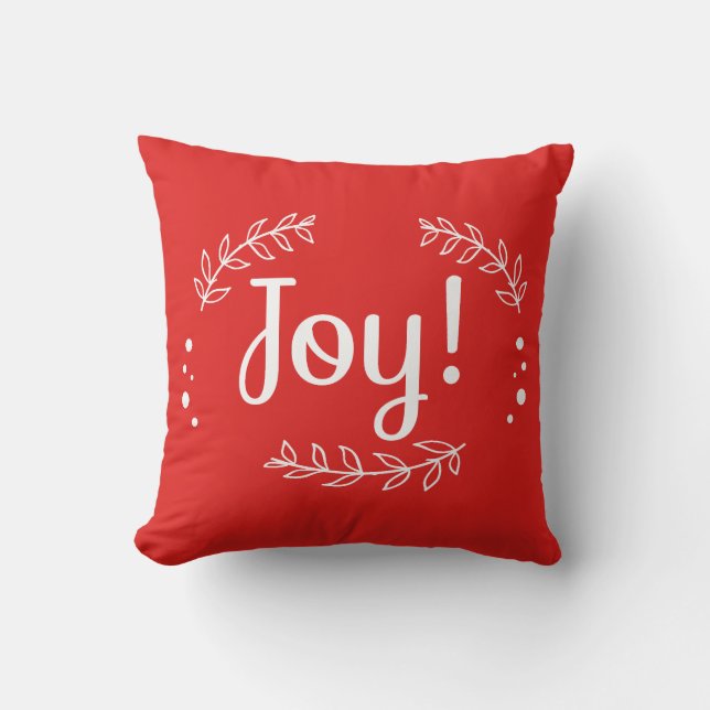 Cojín Decorativo Pillow Navidades de la alegría roja (Anverso)