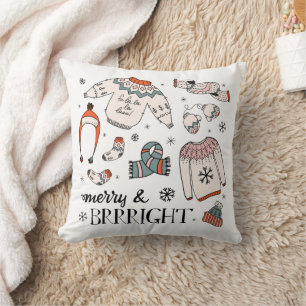 Cojín Decorativo Pillow Navidades de ropa de invierno de mora y bri