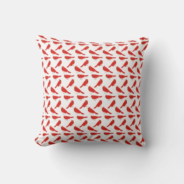 Cojín Decorativo Pillow Navidades del Cardenal Rojo y Blanco (Anverso)
