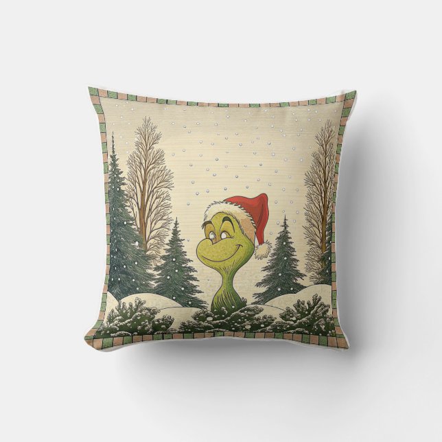 Cojín Decorativo Pillow Navidades Grinchy (Anverso)