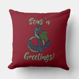 Cojín Decorativo Pillow Navidades náuticos   Mares y saludos