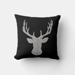 Cojín Decorativo Pillow Navidades negro y plateado