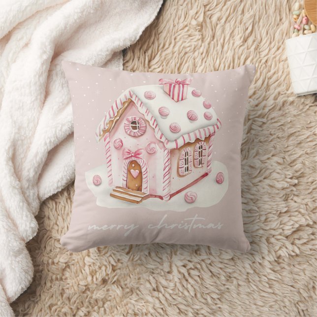 Cojín Decorativo Pillow Navidades rosados de pan de jengibre (Manta)