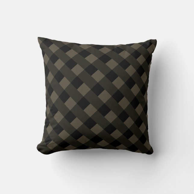 Cojín Decorativo Pillow negro y marrón (Anverso)