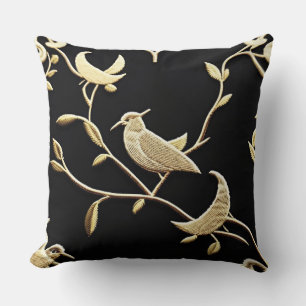 Cojín Decorativo Pillow Nightingale dorado Hoja dorada\Cojín decora