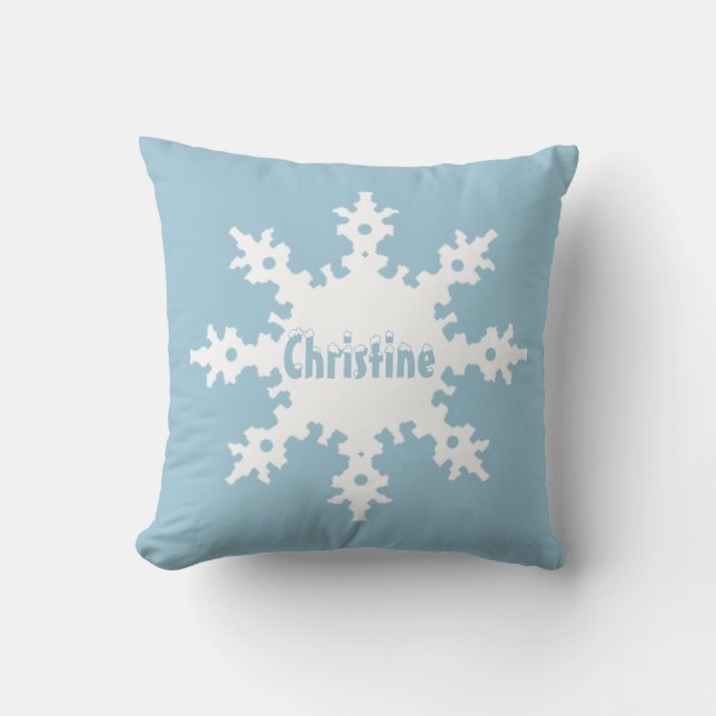 Cojín Decorativo Pillow Nombre del copo de nieve (Anverso)