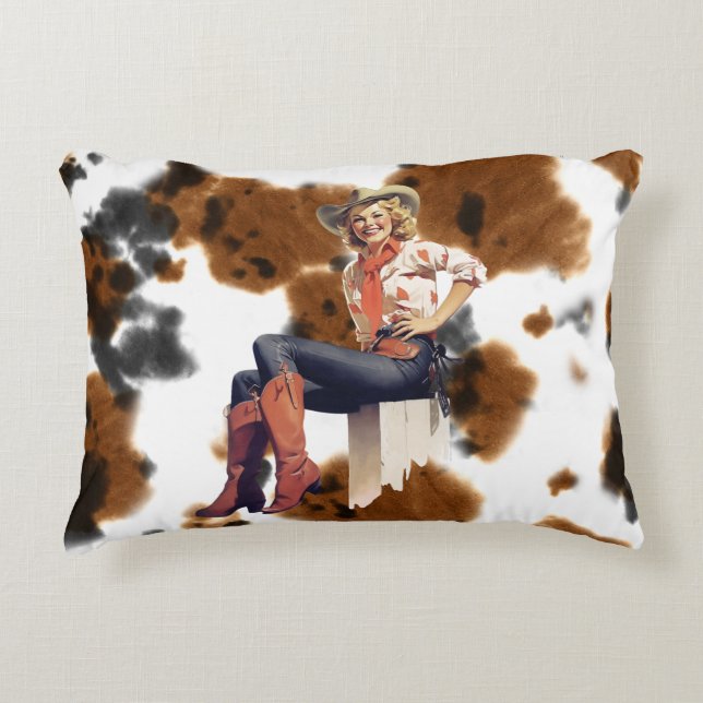 Cojín Decorativo Pillow occidental chica - Occidente rústico (Anverso)