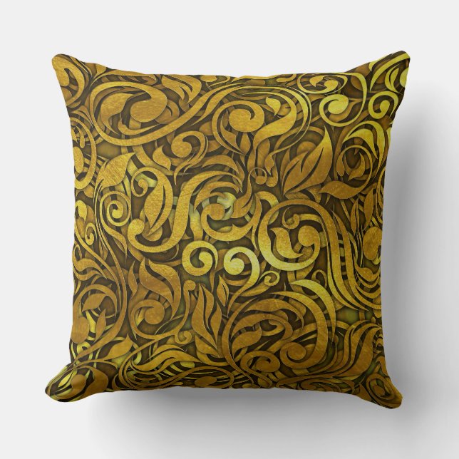 Cojín Decorativo Pillow Ornate dorado (Anverso)