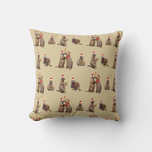Cojín Decorativo Pillow (Oro), Navidades de la pradera (Anverso)