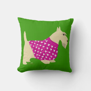 Cojín Decorativo Pillow para el suéter del Terrier Escocés de la ru