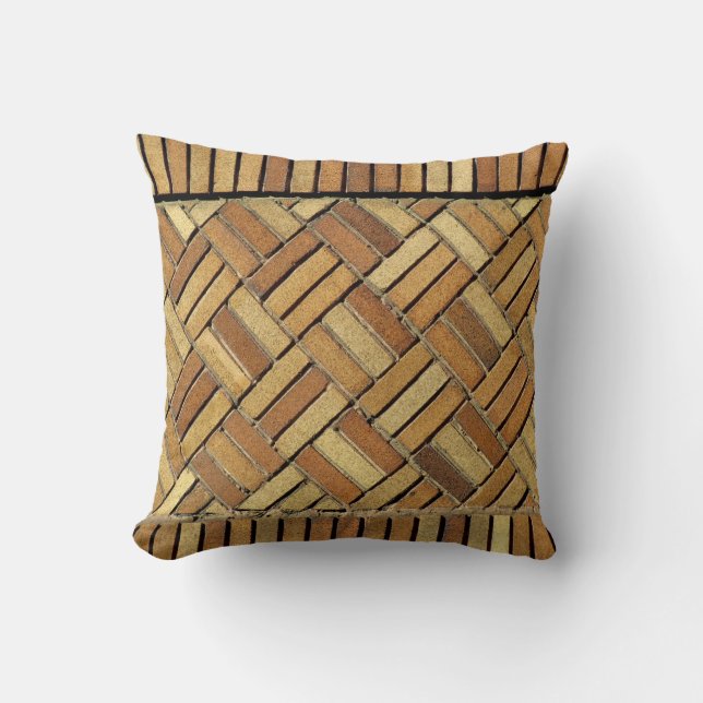 Cojín Decorativo Pillow - Patrón de ladrillo (Anverso)