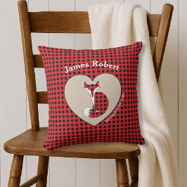 Cojín Decorativo Pillow Personalizado bebé de rojo trenzado de roji