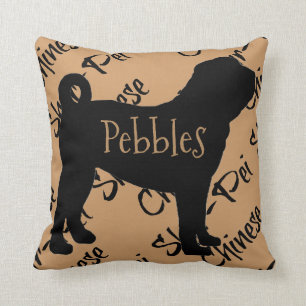 Cojín Decorativo Pillow Personalizado de silueta china de perro Sha