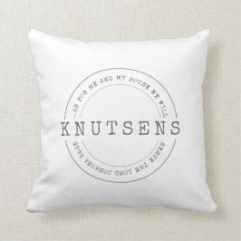 Cojín Decorativo Pillow personalizado en cuanto a mí y mi casa KJV