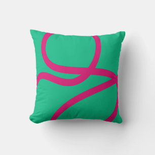 Cojín Decorativo Pillow – Pink Lines on Green