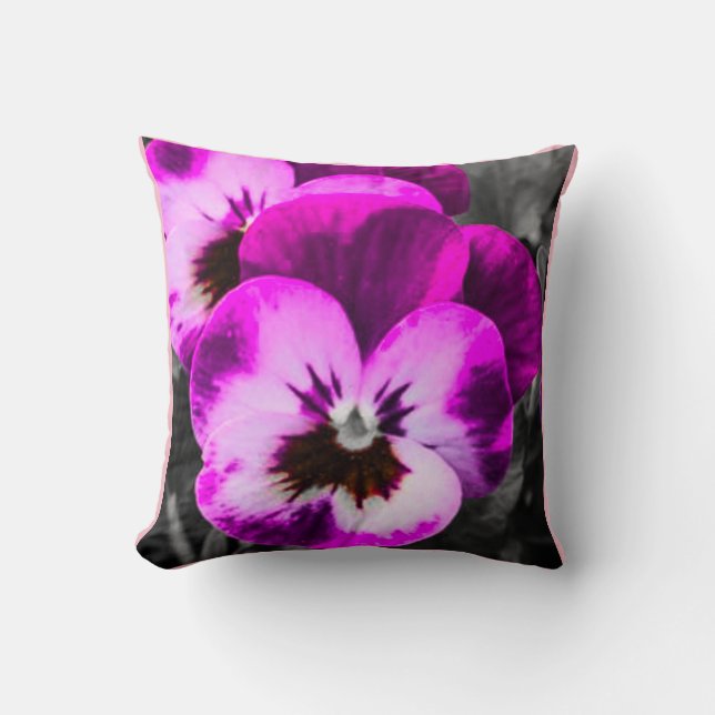 Cojín Decorativo Pillow Pink Pansy (Anverso)