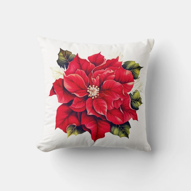 Cojín Decorativo Pillow-Poinsettia (Anverso)