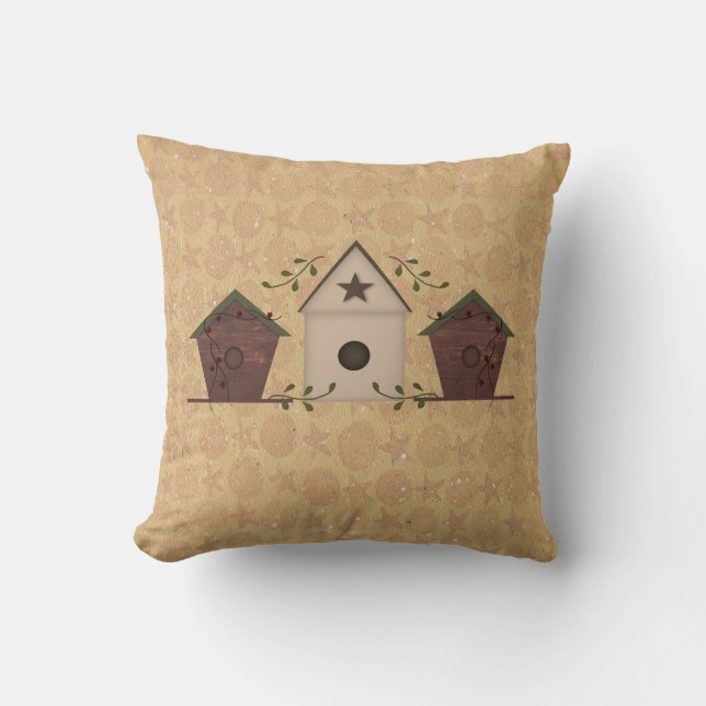 Cojín Decorativo Pillow Primitive Birehouses (Anverso)