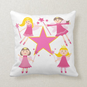 Cojín Decorativo Pillow Princesas de hadas rosadas