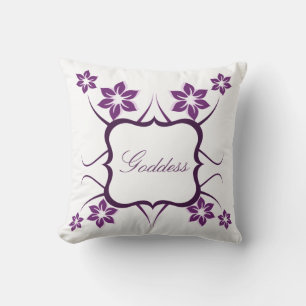 Cojín Decorativo Pillow, púrpura, diosa floral