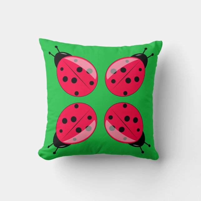 Cojín Decorativo Pillow Red Ladybug (Anverso)