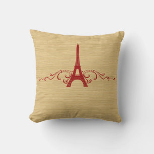Cojín Decorativo Pillow rojo-francés floreciente