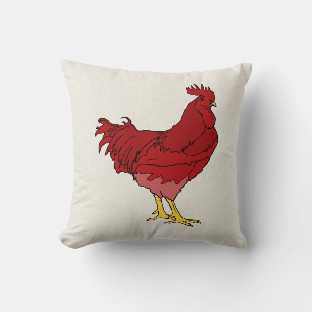 Cojín Decorativo Pillow Rooster (Anverso)