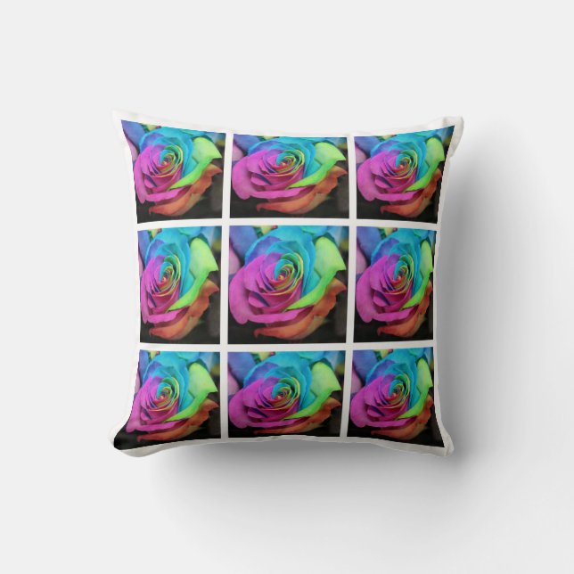 Cojín Decorativo Pillow Rosa arcoiris (Anverso)