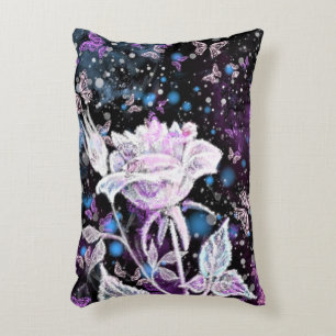 Cojín Decorativo Pillow, Rosa y mariposas