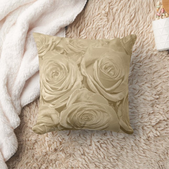 Cojín Decorativo Pillow, Rosas de champagne (Manta)