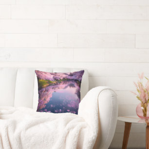 Cojín Decorativo Pillow Sakura reversible (árbol de flores de cerez