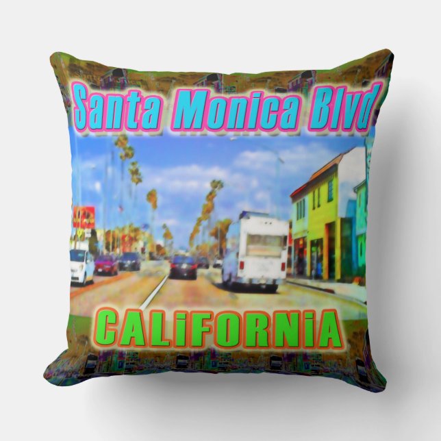 Cojín Decorativo Pillow "Santa Monica Blvd 2" (Anverso)