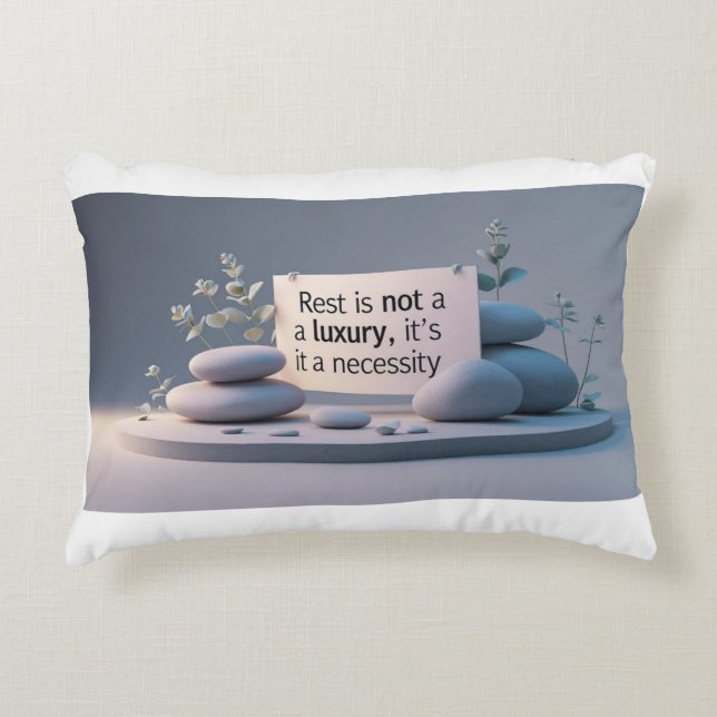Cojín Decorativo Pillow - Self-Care Quote Throw Pillow (Anverso)
