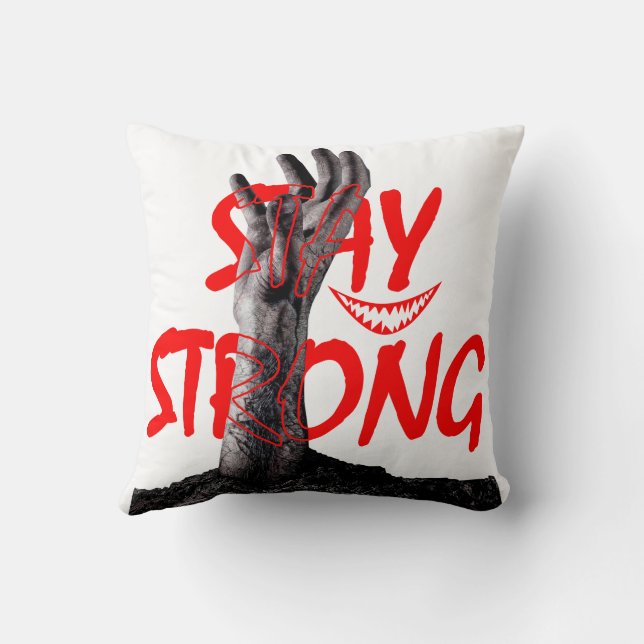 Cojín Decorativo Pillow : Stay Strong Motivational Quote Design (Reverso)