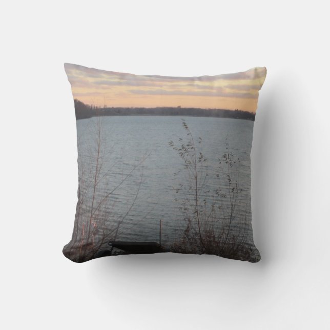 Cojín Decorativo Pillow Sunset Lake Shore (Anverso)