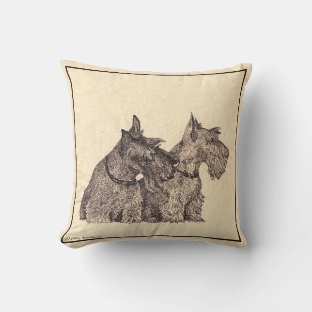 Cojín Decorativo Pillow Terrier escocés (Anverso)