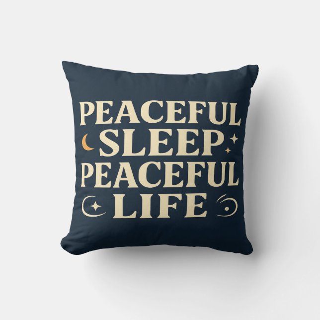 Cojín Decorativo Pillow Tranquilidad Dormir Vida Pacífica (Anverso)