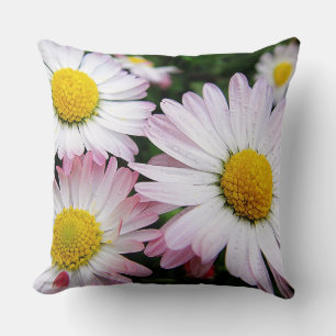 Cojín Decorativo Pillow tres tiernos margaritas rosadas