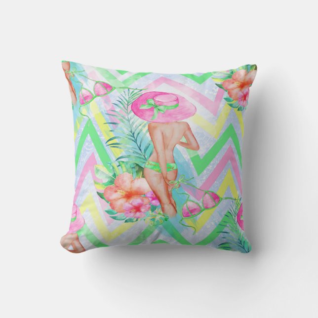 Cojín Decorativo Pillow Tropical Hawai (Anverso)