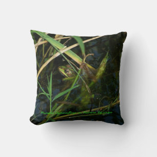 Cojín Decorativo Pillow (verde) con rana mimética