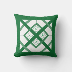 Cojín Decorativo Pillow - Vidrio con plomo Aspecto Shamrock