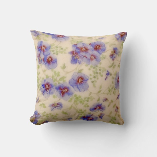 Cojín Decorativo Pillow Violeta Flora Silvestre (Anverso)
