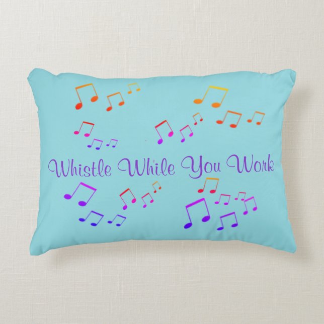 Cojín Decorativo Pillow - Volando Octava Notas (Anverso)