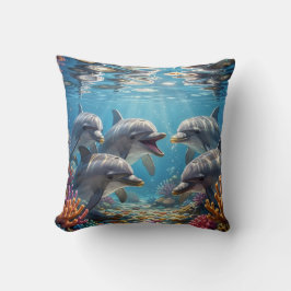 Cojín Decorativo Pillow with dolphins.