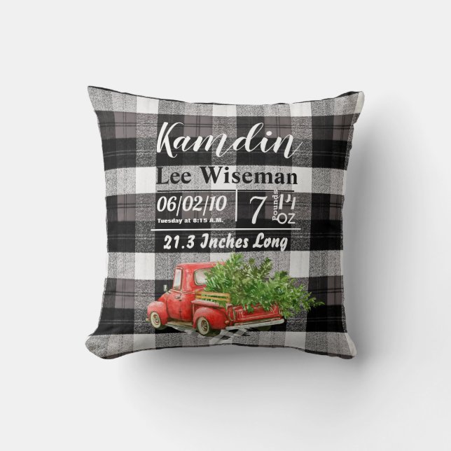 Cojín Decorativo Pillow XMAS Camión de Baffalo Personalizado (Anverso)