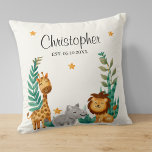 Cojín Decorativo pillows kids cute boys<br><div class="desc">pillows kids cute boys The Custom Safari Design Kids Pillow is not only a delightful addition to any child's room, but it also serves as a perfect pillowcase for children's bedding, making it an ideal choice for nursery decor, a thoughtful birthday gift, or a charming baby shower gift that will...</div>