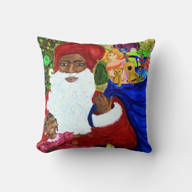 Cojín Decorativo Pilones de cuero negro de Santa Cushia - Regalos d (Anverso)
